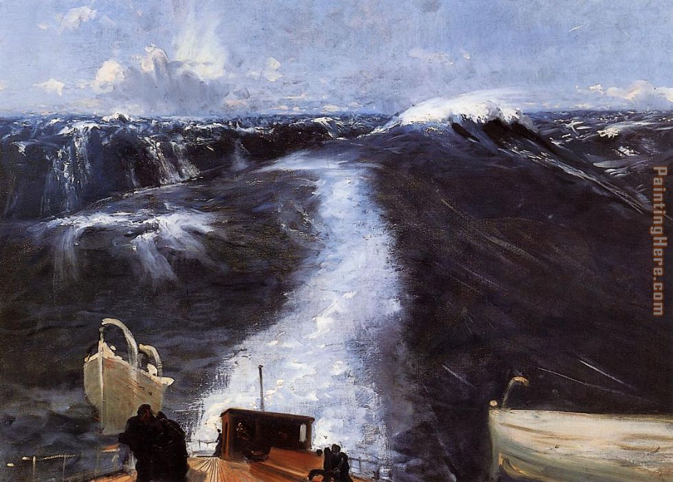 Atlantic Storm painting - John Singer Sargent Atlantic Storm art painting